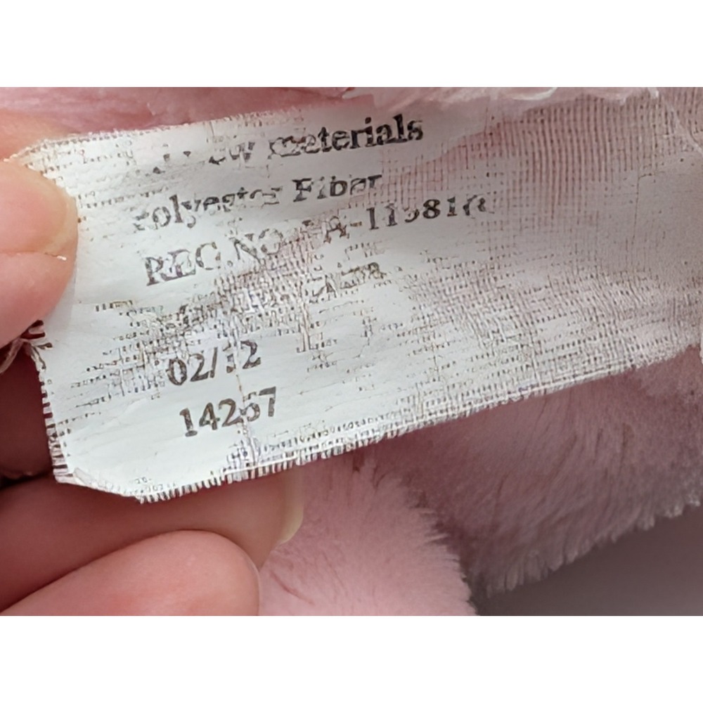 Pottery Barn Kids PBK Pink Rabbit Plush Stitched Ears Feet Stuffed Animal Toy - Picture 10 of 14